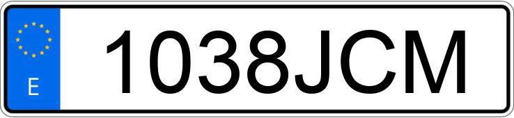 Numer rejestracyjny 1038JCM posiada FORD TRANSIT CONNECT