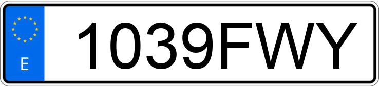 Numer rejestracyjny 1039FWY posiada BMW SERIE 5