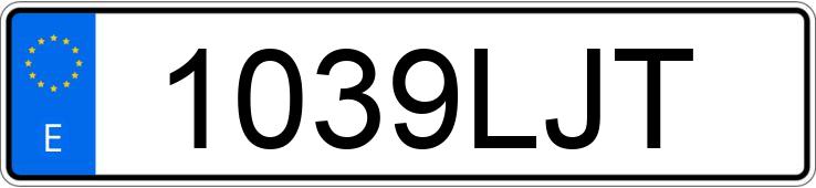 Numer rejestracyjny 1039LJT posiada YAMAHA TRACER