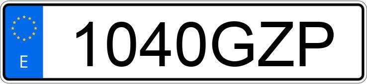 Numer rejestracyjny 1040GZP posiada VOLKSWAGEN GOLF