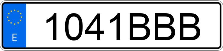 Numer rejestracyjny 1041BBB posiada VOLKSWAGEN GOLF