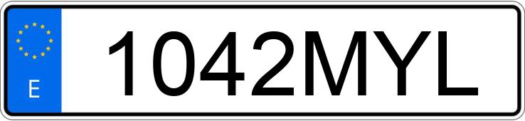 Numer rejestracyjny 1042MYL posiada TESLA MODEL Y