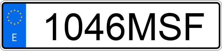 Numer rejestracyjny 1046MSF posiada MERCEDES SPRINTER