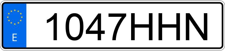 Numer rejestracyjny 1047HHN posiada VOLKSWAGEN GOLF