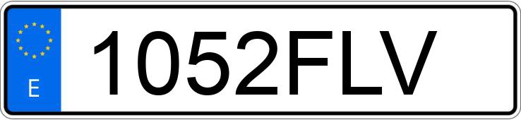 Numer rejestracyjny 1052FLV posiada TOYOTA COROLLA