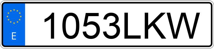Numer rejestracyjny 1053LKW posiada RENAULT TRAFIC