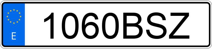 Numer rejestracyjny 1060BSZ posiada PEUGEOT 206