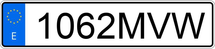 Numer rejestracyjny 1062MVW posiada CUPRA LEON