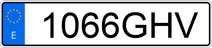 Numer rejestracyjny 1066GHV posiada VOLKSWAGEN GOLF