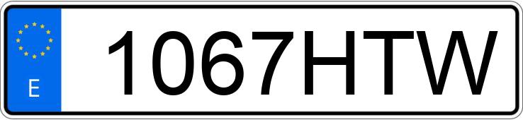 Numer rejestracyjny 1067HTW posiada MERCEDES C (204)