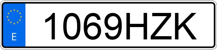 Numer rejestracyjny 1069HZK posiada AUDI A6