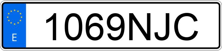 Numer rejestracyjny 1069NJC posiada MERCEDES GLK (204)