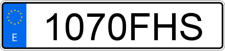 Numer rejestracyjny 1070FHS posiada MINI MINI COOPER