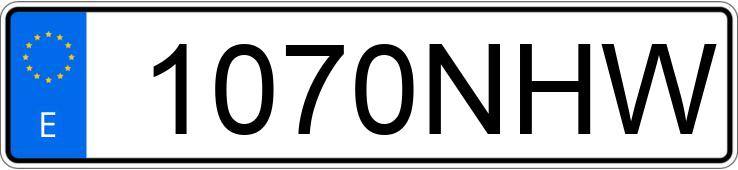 Numer rejestracyjny 1070NHW posiada NISSAN TOWNSTAR