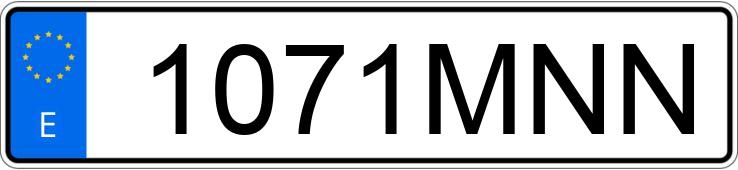 Реєстраційний номер 1071MNN має SEAT IBIZA