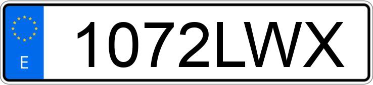 Numer rejestracyjny 1072LWX posiada AUDI A6