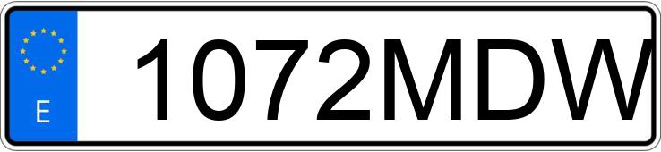 Numer rejestracyjny 1072MDW posiada AUDI A6