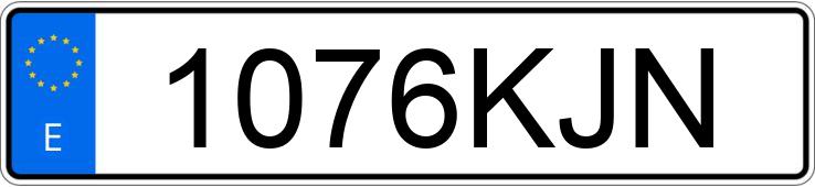 Numer rejestracyjny 1076KJN posiada VOLKSWAGEN GOLF