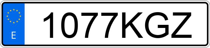 Numer rejestracyjny 1077KGZ posiada VOLKSWAGEN PASSAT