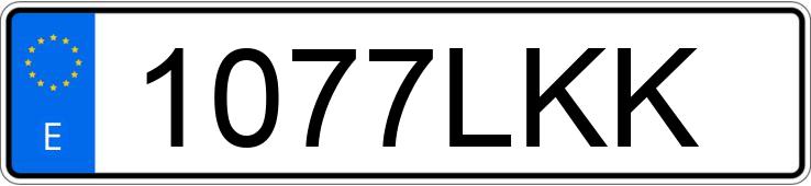 Numer rejestracyjny 1077LKK posiada BMW SERIE 1