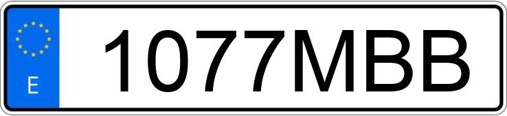 Numer rejestracyjny 1077MBB posiada MERCEDES C (206)