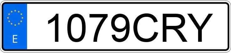 Numer rejestracyjny 1079CRY posiada TOYOTA COROLLA