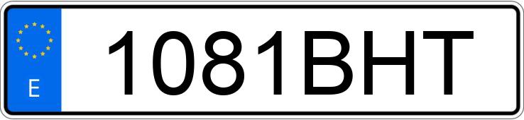 Numer rejestracyjny 1081BHT posiada PEUGEOT 306