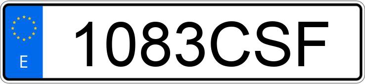 Numer rejestracyjny 1083CSF posiada MAZDA MAZDA6