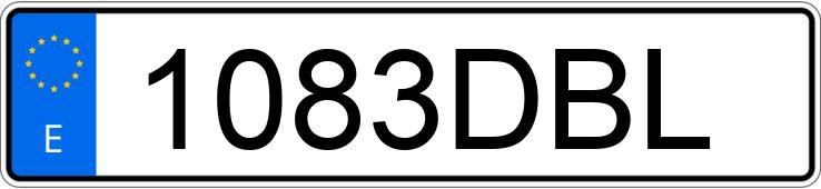 Numer rejestracyjny 1083DBL posiada SEAT IBIZA