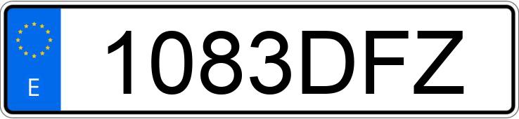 Numer rejestracyjny 1083DFZ posiada PEUGEOT 307