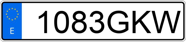 Numer rejestracyjny 1083GKW posiada VOLKSWAGEN GOLF