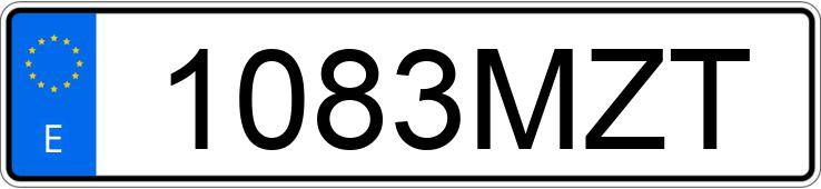 Numer rejestracyjny 1083MZT posiada TOYOTA COROLLA