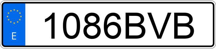 Il numero di registrazione 1086BVB ha RENAULT TRAFIC
