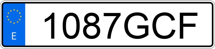 Numer rejestracyjny 1087GCF posiada PEUGEOT 207