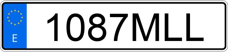 Numer rejestracyjny 1087MLL posiada AUDI A7 SPORTBACK
