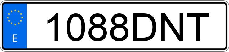 Numer rejestracyjny 1088DNT posiada PEUGEOT 206