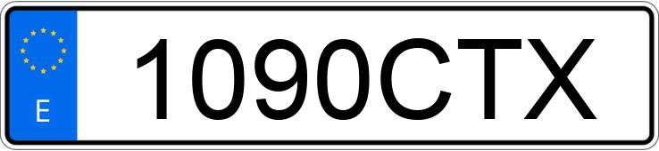 Numer rejestracyjny 1090CTX posiada AUDI A8