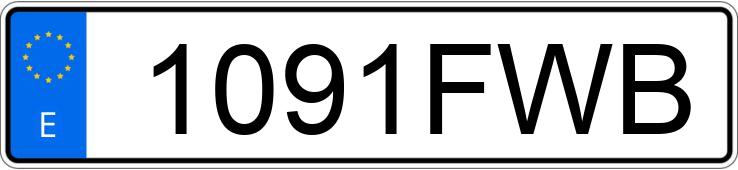 Numer rejestracyjny 1091FWB posiada FIAT 500