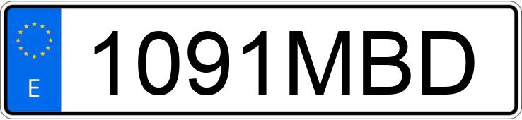 Numer rejestracyjny 1091MBD posiada TOYOTA YARIS