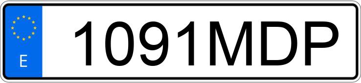Numer rejestracyjny 1091MDP posiada VOLKSWAGEN GOLF