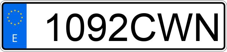 Numer rejestracyjny 1092CWN posiada RENAULT CLIO