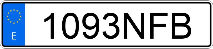 Numer rejestracyjny 1093NFB posiada PEUGEOT TRAVELLER