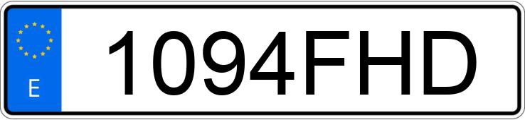 Numer rejestracyjny 1094FHD posiada KIA CERATO