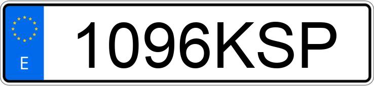 Numer rejestracyjny 1096KSP posiada SKODA KAROQ