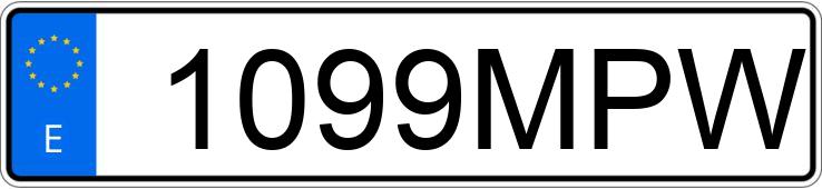 Registreringsnumret 1099MPW har FORD KUGA