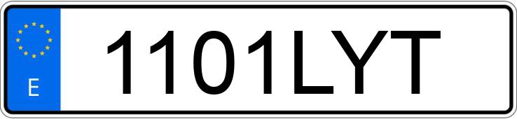 Numer rejestracyjny 1101LYT posiada SEAT IBIZA Numer rejestracyjny 1101LYT posiada SEAT IBIZA