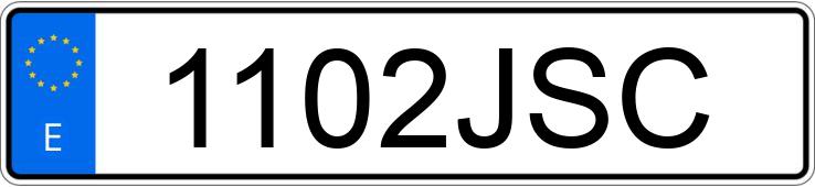 Numer rejestracyjny 1102JSC posiada AUDI A4