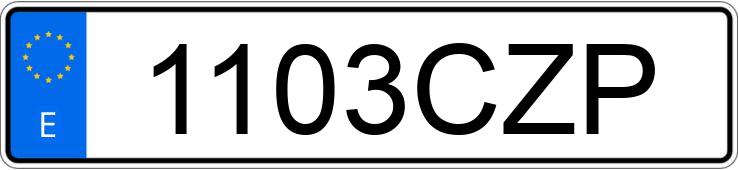 Numer rejestracyjny 1103CZP posiada FORD FIESTA