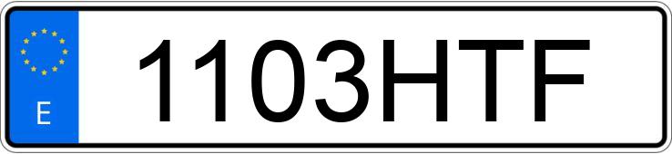Numer rejestracyjny 1103HTF posiada VOLKSWAGEN SHARAN