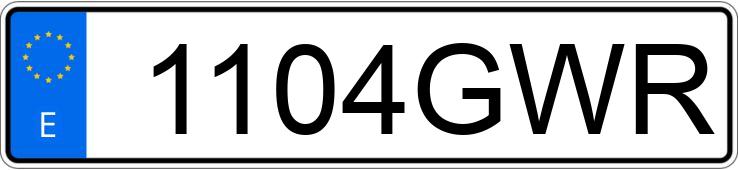 Numer rejestracyjny 1104GWR posiada IVECO DAILY